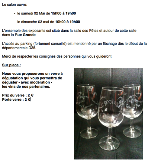 Info sur site
